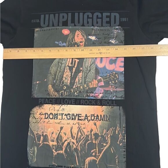 UMM Black Unplugged Short Sleeve Cotton Tee Shirt Unisex Size M - Picture 6 of 11